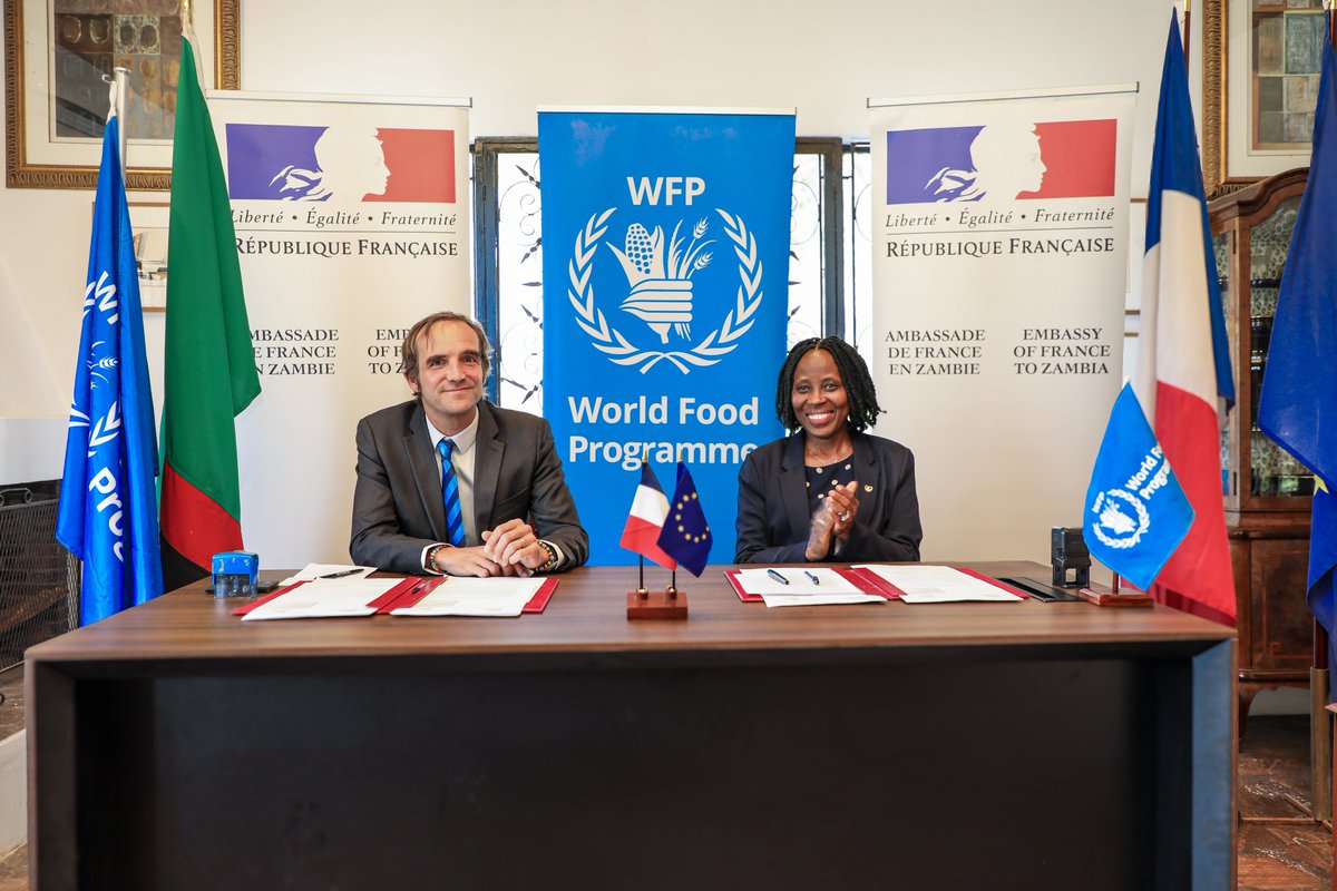 🇫🇷 Merci, France!

Your support enables <a href="/WFP/">World Food Programme</a> to enhance the #Zambian Govt's Home-Grown School Meals with climate-resilient feeding &amp; sustainable food production. 

WFP will reach 8,500 learners in 7 schools, install smart drip-irrigated gardens, clean cookstoves &amp; WASH stations.