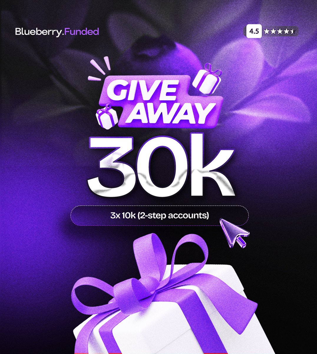 Joze_Gold's tweet image. #𝐁𝐋𝐔𝐄𝐁𝐄𝐑𝐑𝐘𝐅𝐔𝐍𝐃𝐄𝐃 IS  GIVINGAWAY 

𝟯 X $𝟭𝟬𝗸  CHALLENGE ACCOUNTS 🎁

TO PARTICIPATE:

1. Sign-up 👉blueberryfunded.com/?utm_source=af…
2. 𝐅𝐨𝐥𝐥𝐨𝐰:
@BlueberryFunded
@BBFuturesOff
@BBFAffiliates
@Joze_Gold
3. LIKE &amp;amp; RT  Quoted TWEET  

4. TAG 3 TRADERS 

Winners in 72Hr