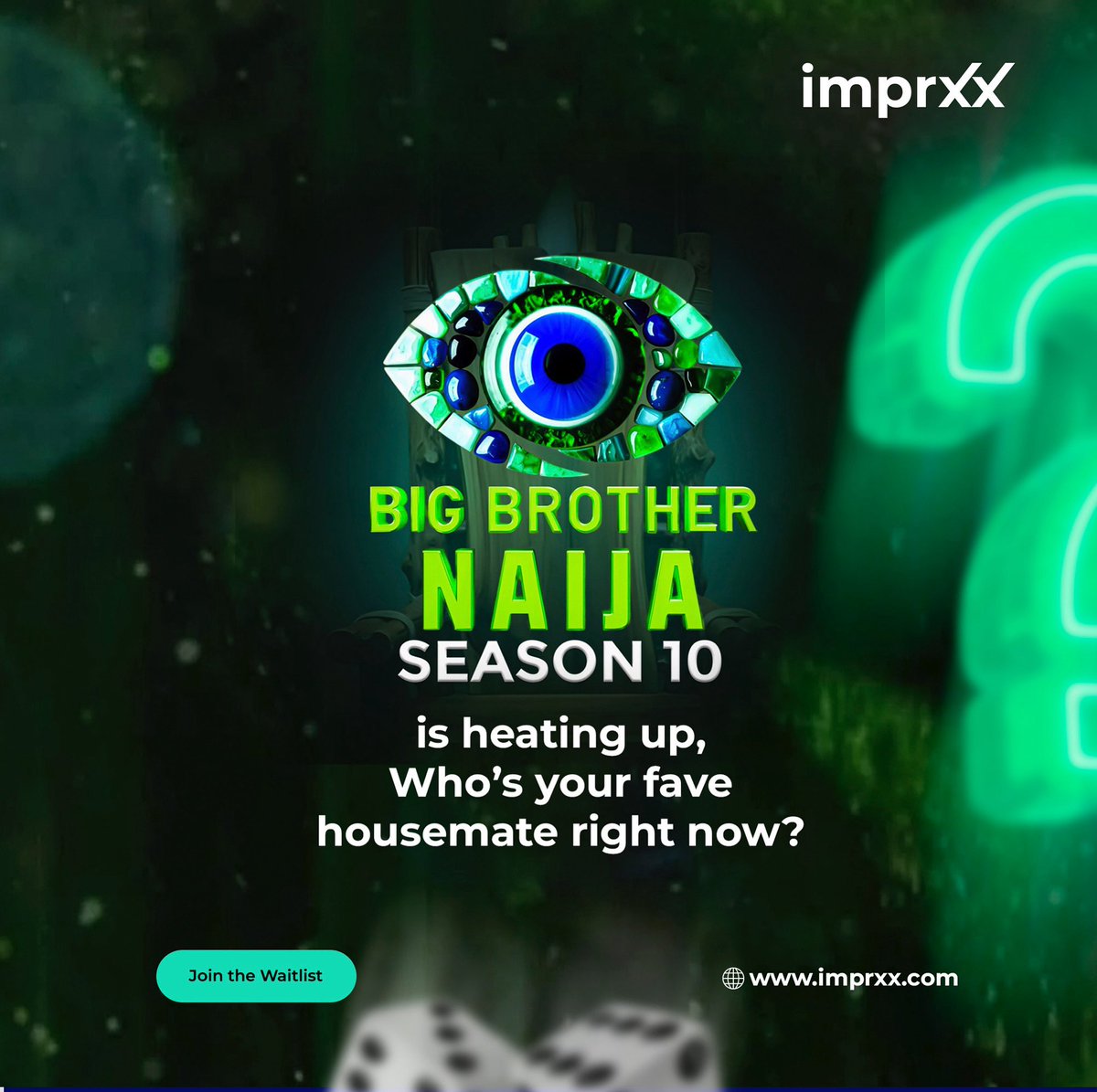 imprxxme's tweet photo. Big Brother Naija is heating up! 
The drama, the vibes, the energy we can’t get enough 

So tell us… who’s YOUR fave housemate right now? 

#BBNaija #NaijaVibes #Imprxx https://t.co/OXqulfHaSn
