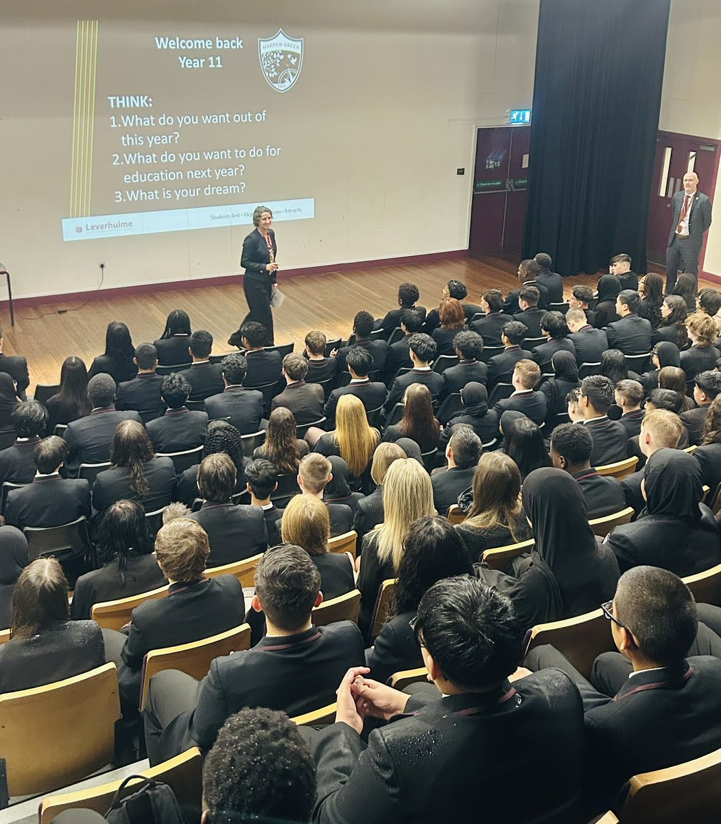First official ‘Welcome Back’ assembly of the new academic year. Year 11, you look incredible! We know you are going to smash this year, achieving more than you could ever dream! Go get it! #Permissiontobegreat #Studentaffirmation #Classof2026 #WAH #Alreadyproud
