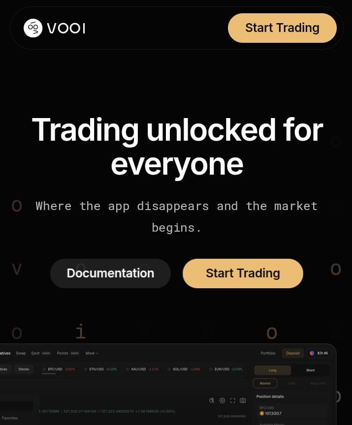 Misstephh's tweet image. They call Robinhood the app that made trading mainstream. 

But the real Robinhood of DeFi isn’t Robinhood—it’s called @vooi_io
