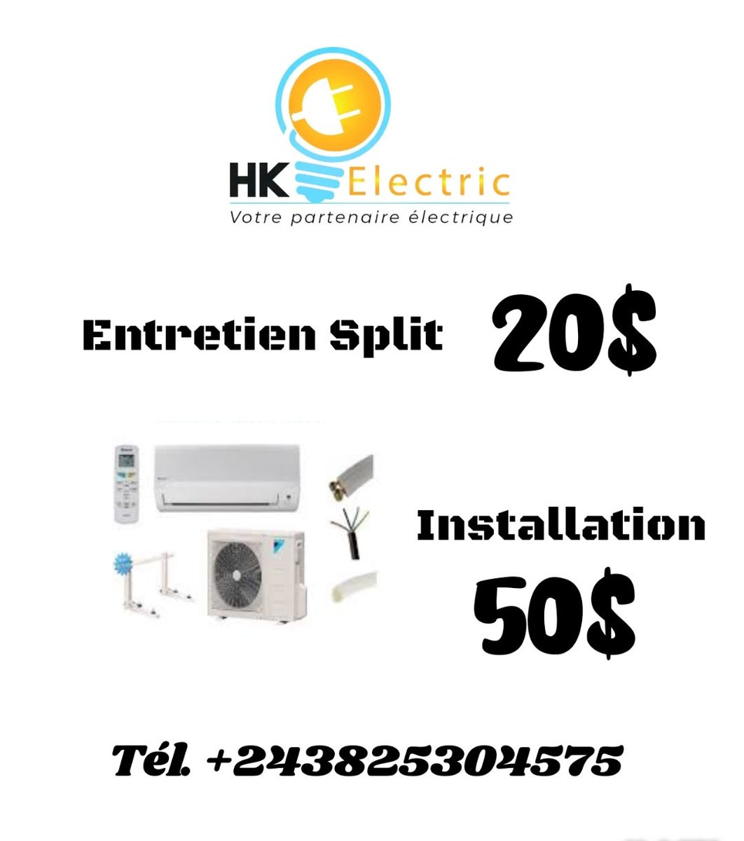 HervKandolo1's tweet image. Problème d&apos;électricité ? Problème avec votre Split ? C&apos;est Maîtrisable. N&apos;hésitez pas à nous contacter pour un #service #Technique. 

@kakese_leon
 @leParrainRDC  @AlvineOfficiel2  @Ambassadeue10  @Aminata_cila  @AndyBemba  @rickgabrielwadi  @kisilu_r  @kamba82  @cibalanky…