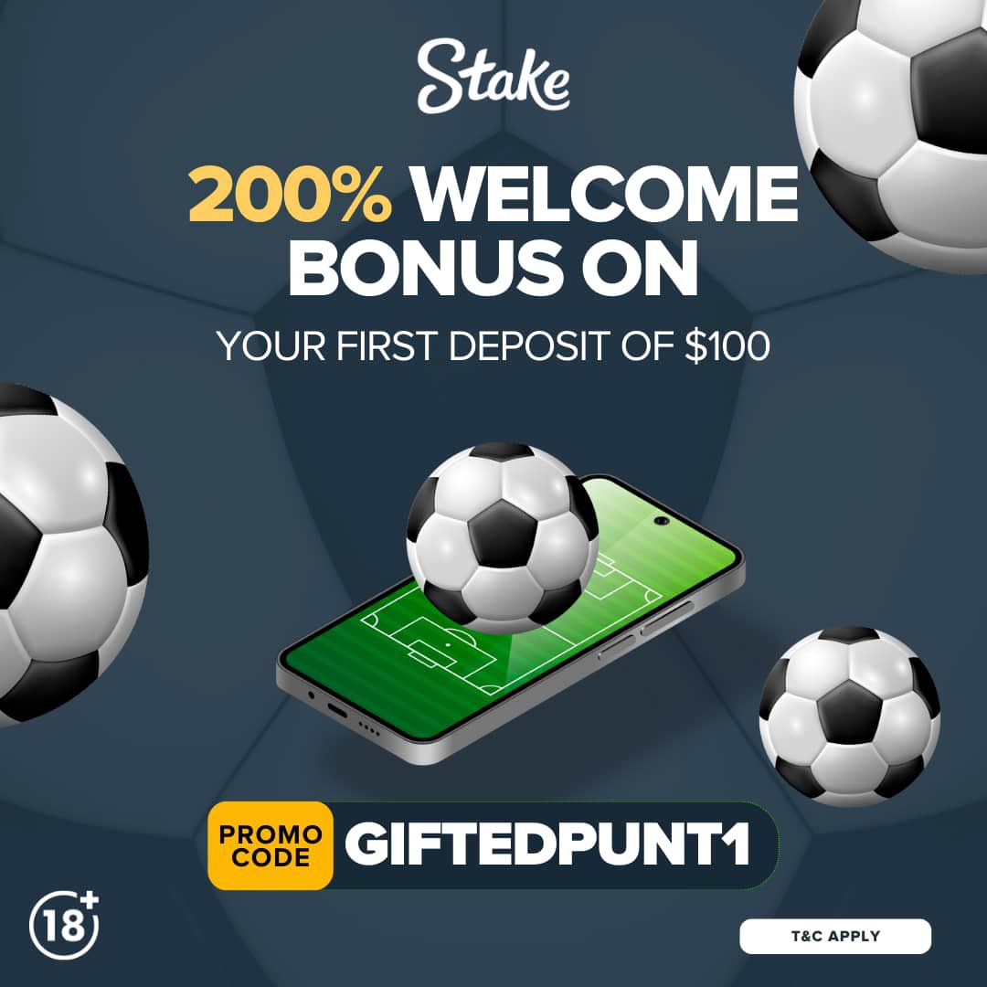 BOSSTIPZ22's tweet image. SHARP 10ODD ON STAKE

Register with my link so you can have access to my code 🥇🏆👇👇👇👇👇👇👇
Link: stake.com/?c=GIFTEDPUNT1

Promocode: GIFTEDPUNT1

welcome bonus : 200% on your first deposit🎁🎁
✔ +18 / 🔞
✔ Bet responsibly 
✔ Stake 🎉10+ odds👇👇

stake.com/sports/home?ii…