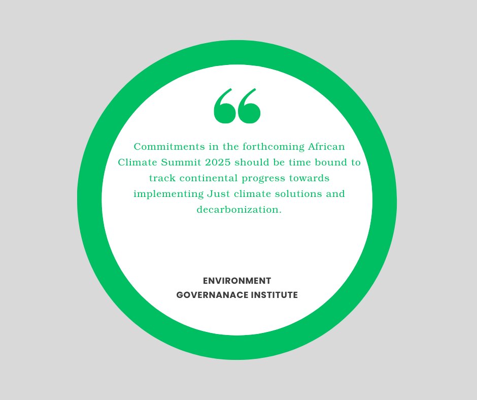 Climate commitments must be time bound and measurable. <a href="/ACS2ET/">Africa Climate Summit 2</a>  Africa needs clear timelines to track progress on just climate solutions &amp; decarbonization.