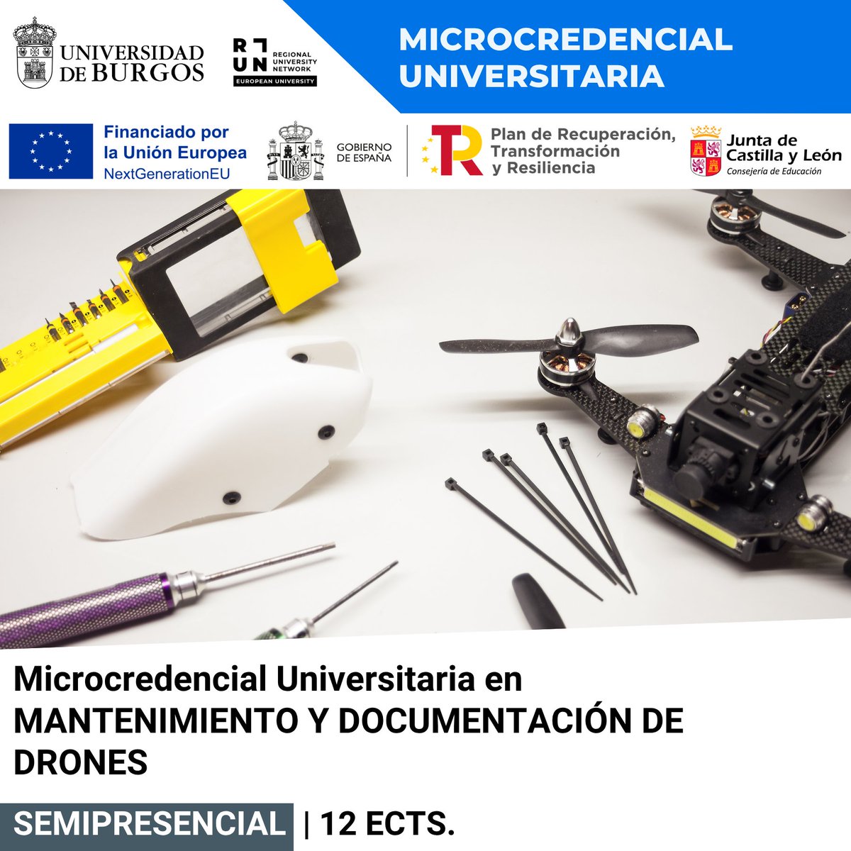 Formación permanente UBU | Universidad de Burgos (@cursosubu) on Twitter photo <a href="/UBUEstudiantes/">Universidad Burgos</a> <a href="/bibliotecaubu/">Biblioteca UBU</a> <a href="/Alumni_UBU/">Alumni UBU</a> <a href="/ceuburgos/">CEUBU</a> #TítulosPropios_UBU | Microcredencial Universitaria en Mantenimiento y Documentación de Drones 🛠️
• Semipresencial
• 10 Créditos
• Plazo de registro: del 1 de septiembre de 2025 al 15 de marzo de 2026
► Más información: ubu.es/te-interesa/mi… <a href="/UBUEstudiantes/">Universidad Burgos</a> <a href="/bibliotecaubu/">Biblioteca UBU</a> <a href="/Alumni_UBU/">Alumni UBU</a> <a href="/ceuburgos/">CEUBU</a> #TítulosPropios_UBU | Microcredencial Universitaria en Mantenimiento y Documentación de Drones 🛠️
• Semipresencial
• 10 Créditos
• Plazo de registro: del 1 de septiembre de 2025 al 15 de marzo de 2026
► Más información: ubu.es/te-interesa/mi…