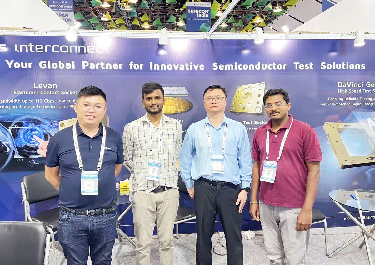smithsinterconn's tweet image. We are having a very busy Day 2 at #SEMICON India 2025!
Join us to explore our latest innovations in connectivity solutions for the #semiconductor industry. 
📍 Booth #362
🗺️ Yashobhoomi (IICC), New Delhi
🔗Learn more:  ow.ly/ijy650WQ6qq
#semiconductortest #testsocket