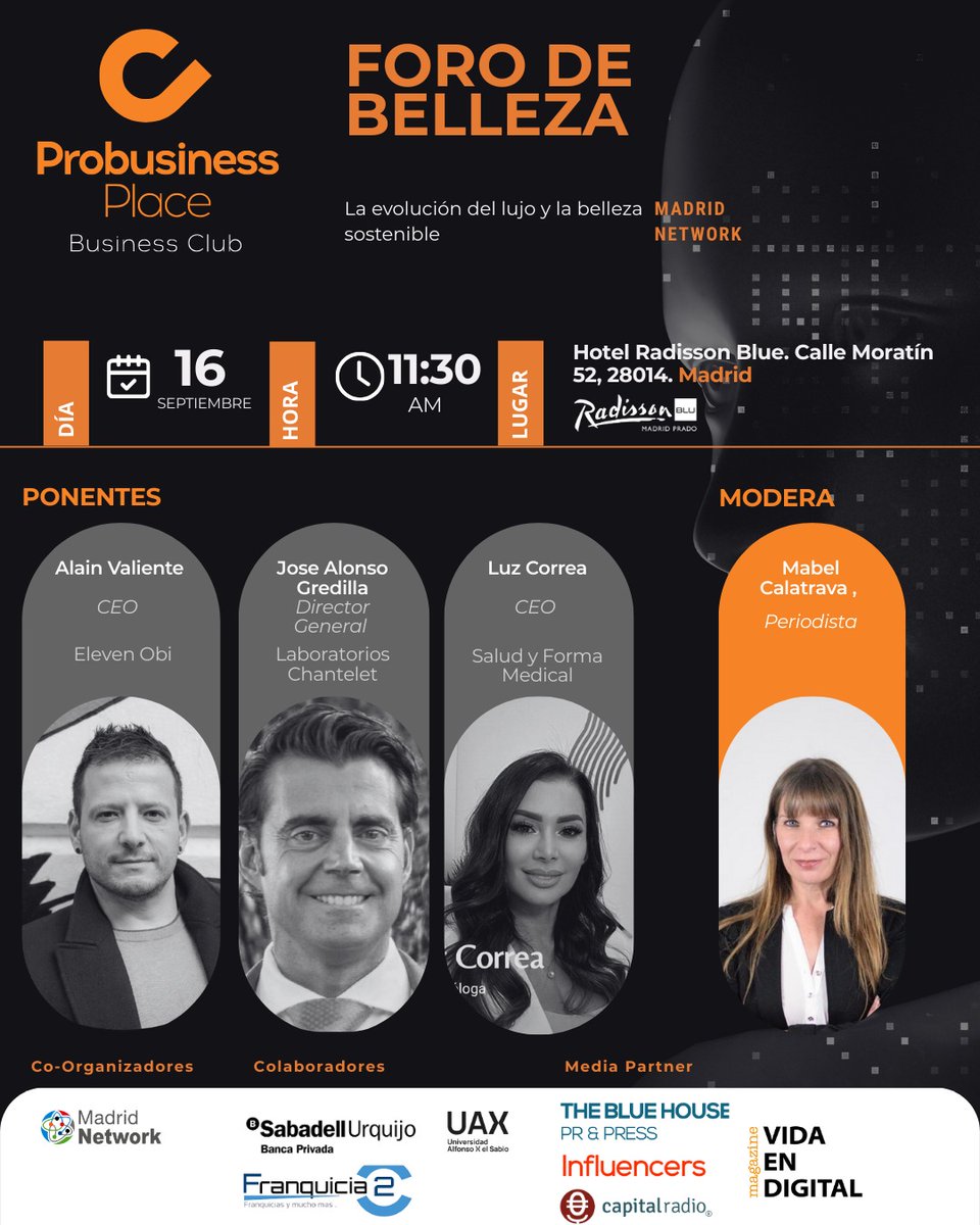 🪞 ¿Cómo evoluciona la belleza?
👉 Del lujo tradicional a la sostenibilidad y la innovación.
Descúbrelo en el Foro de Belleza de <a href="/MadridNetwork/">Madrid Network</a> y <a href="/ProBusinessPla1/">Club empresarial y de negocios</a>.
📅 16 sept | 11:30h | Radisson Blue, Madrid <a href="/Radisson/">Radisson</a>  <a href="/gemasanzs/">Gema Sanz Sanz</a> 

madridnetwork.madrid/evento/foro-de…

 #BellezaSostenible