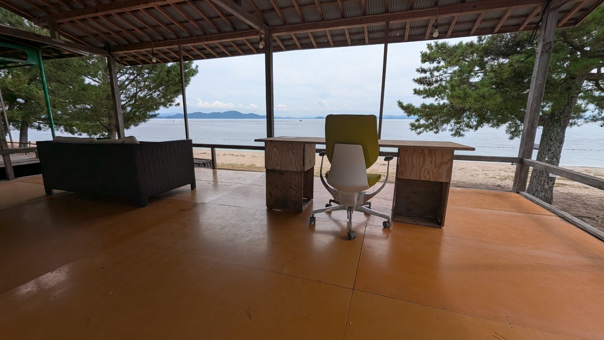 琵琶湖を一望しながらの外ワークスペースは、最高っす。
#白汀苑
#生きる場