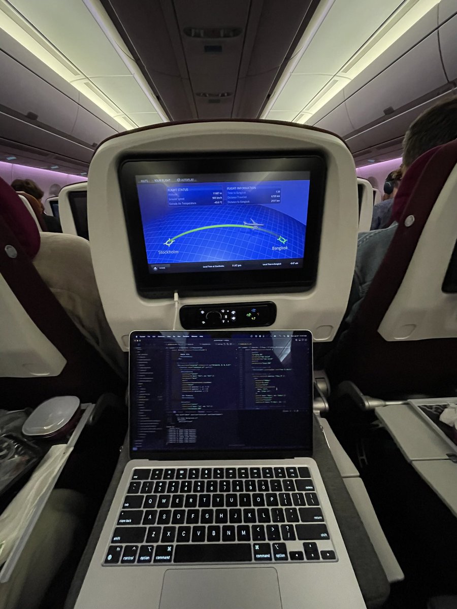 11 hour flight = 11 hours of deep work 

whats stopping you from coding like this?
