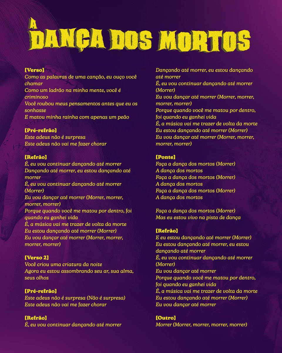 RDTLadyGaga's tweet photo. Letra e tradução de THE DEAD DANCE, a nova canetada de Lady Gaga 💀 ⚰️💜 https://t.co/r9P01dnFHX