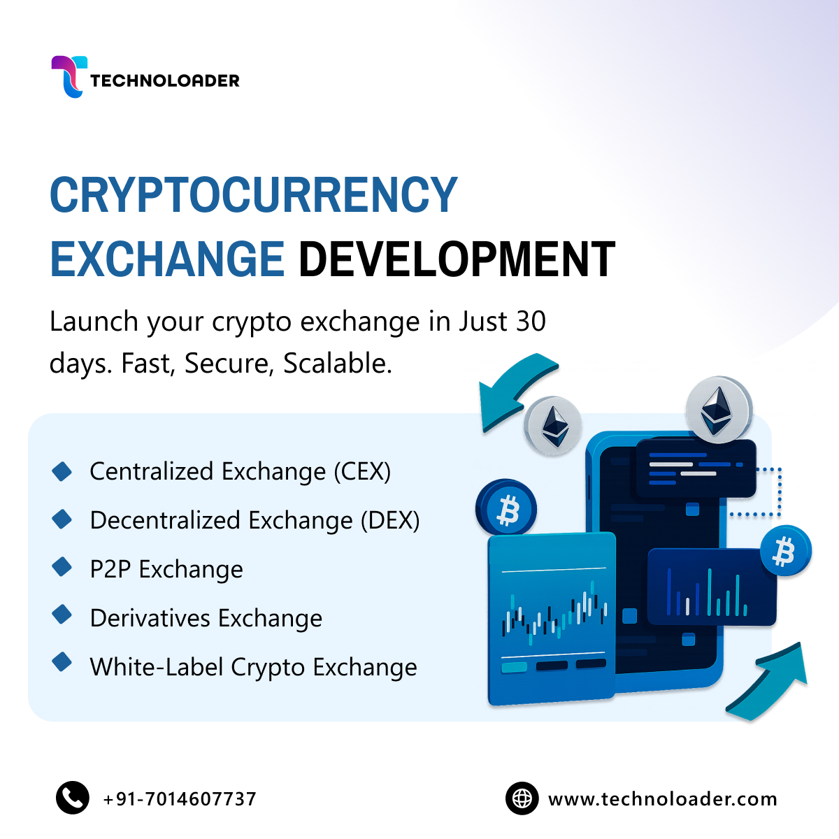Technoloader's tweet image. Launch your crypto exchange in Just 30 days. Fast, Secure, Scalable.
👉 Get in touch today to build your cryptocurrency exchange!
🌐 technoloader.com/cryptocurrency…
📩 info@technoloader.com
📞 +91-7014607737
#CryptocurrencyExchange #CryptoExchangeDevelopment #BlockchainSolutions…