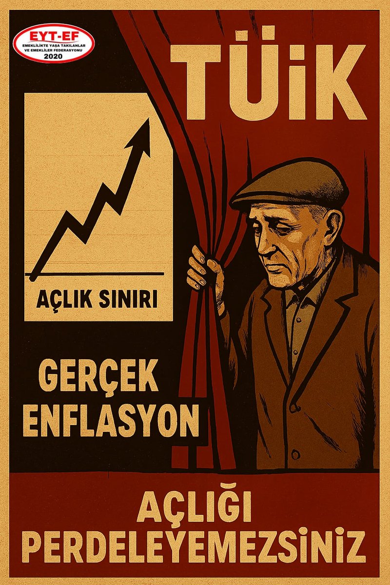 TAG
👇
#HükümetEmekliyiTüikleYıktı

Gerçek #enflasyon u gizleyen #tüik
iktidarın oyuncağı haline geldi.

Ayarlı oranlarla #Emekli nin ekmeği çalınmış, açlığa mahkum edilmiştir!

Bu yıkımın hesabı sandıkta sorulacaktır!

#Hükümet5000KısmiyiYaktı
<a href="/RTErdogan/">Recep Tayyip Erdoğan</a>
<a href="/isikhanvedat/">Prof. Dr. Vedat Işıkhan</a>
<a href="/tuikbilgi/">tuik.gov.tr</a>