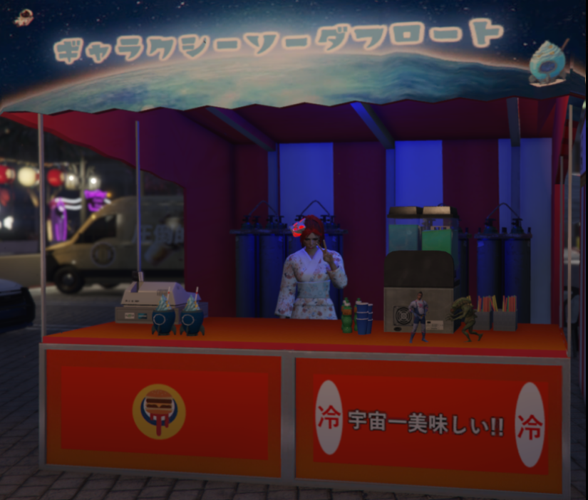 unparacity's tweet photo. 🎆アンパラ夏祭り2025🎆
✨思い出振り返り✨

飲食店各店舗も限定商品＆通常商品の販売頑張りました🎉
各店趣向を凝らした限定商品で楽しかった🎆
(あれ？猫カフェの店員さん。。。？) 

アンパラへの参加方法は公式HPへ！ https://t.co/eKug9bpZDi

＃UnparalleledCity #FiveM #GTAV https://t.co/1y56hadfOt