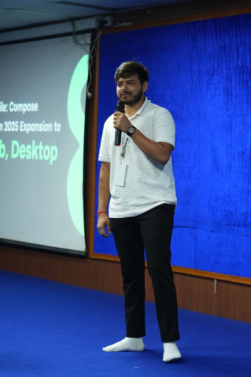 gdgkolkata's tweet image. UI beyond boundaries!🌍📱💻
At Google I/O Extended Kolkata, Rohit Kumar showed how Compose Multiplatform + Gemini AI are redefining app development across Web, Desktop &amp;amp; XR 🚀✨

#GoogleIOExtended #GDGKolkata #JetpackCompose #Multiplatform #AI
