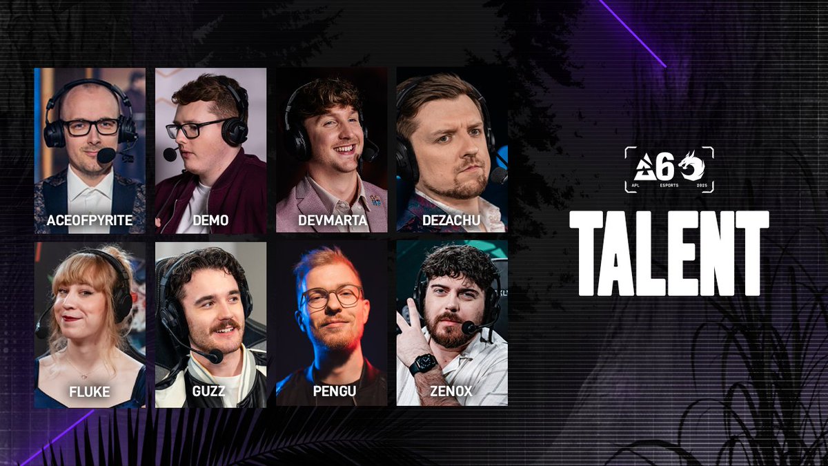 Rainbow Six Esports Asia (@r6esportsasia) on Twitter photo Please welcome our Broadcast Talent for Stage 2 of The APL 🌊 #APLR6
🎙️ <a href="/AceOfPyrite/">AceOfPyrite</a>
🎙️ <a href="/DemoCasts/">Demo</a>
🎙️ <a href="/devmartajames/">James Stewart</a>
🎙️ <a href="/Dezachu/">Dezachu</a>
🎙️ <a href="/CaptainFluke/">Emi | Fluke</a>
🎙️ <a href="/GuzzCasts/">Michael Gurrie</a>
🎙️ <a href="/Pengu/">Pengu</a>
🎙️ <a href="/ZenoxCasts/">Jake Venditti</a> Please welcome our Broadcast Talent for Stage 2 of The APL 🌊 #APLR6
🎙️ <a href="/AceOfPyrite/">AceOfPyrite</a>
🎙️ <a href="/DemoCasts/">Demo</a>
🎙️ <a href="/devmartajames/">James Stewart</a>
🎙️ <a href="/Dezachu/">Dezachu</a>
🎙️ <a href="/CaptainFluke/">Emi | Fluke</a>
🎙️ <a href="/GuzzCasts/">Michael Gurrie</a>
🎙️ <a href="/Pengu/">Pengu</a>
🎙️ <a href="/ZenoxCasts/">Jake Venditti</a>