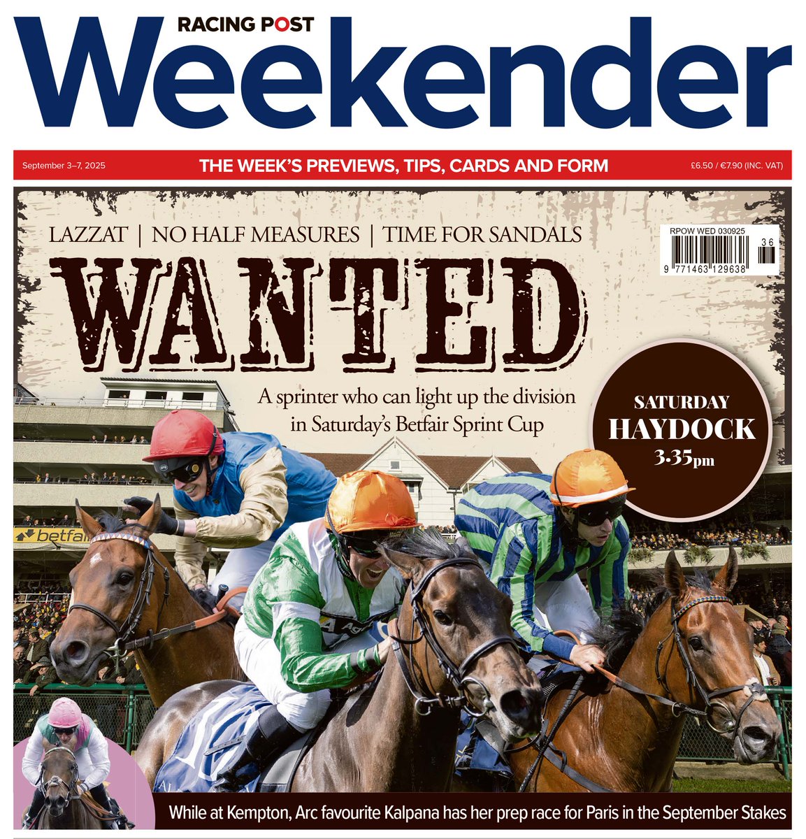 Inside this week's <a href="/RPWeekender/">Weekender</a>.... 🗞️

🏇 The week's form, cards, stats and results 
✏️ Our tipping panellists have their say on Saturday's nine televised races
👀 Views from the training centres and gallops gossip from Newmarket
PLUS much, much more...

IT'S OUT NOW!