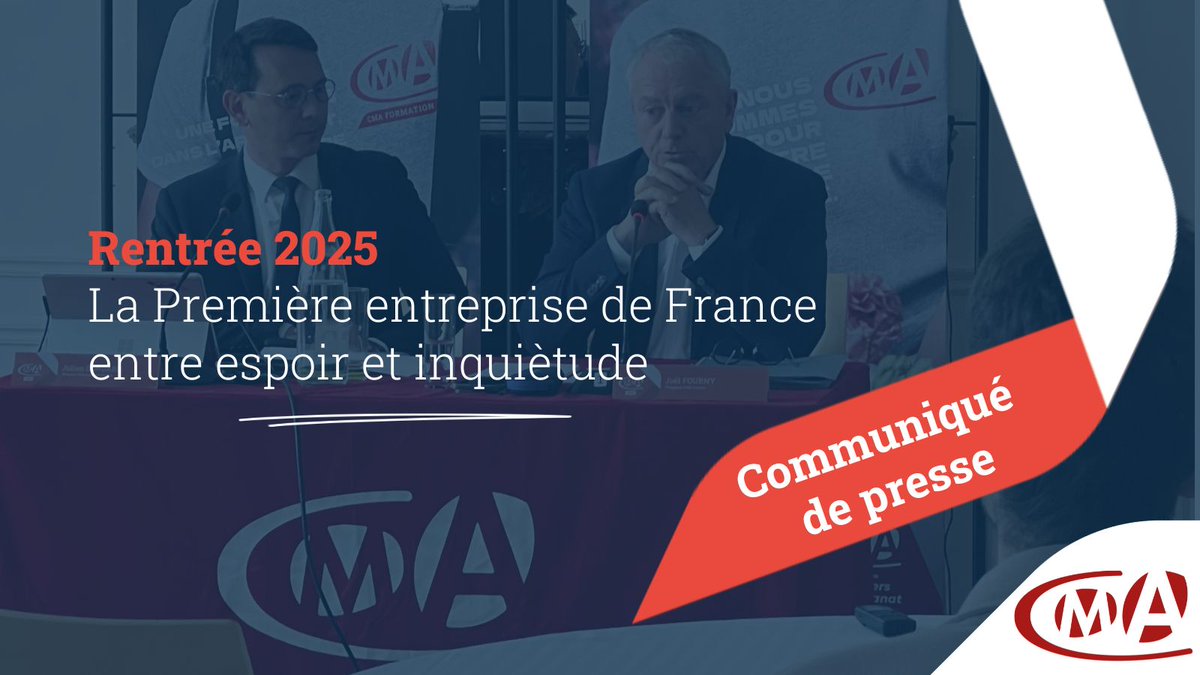 #Rentree2025 Portés par la passion de leurs métiers, bien que celui-ci soit jugé plus difficile qu’il y a dix ans et malgré un contexte économique pesant, 52 % des artisans interrogés déclarent être optimiste pour l’avenir.

Communiqué ➡️ artisanat.fr/nous-connaitre…