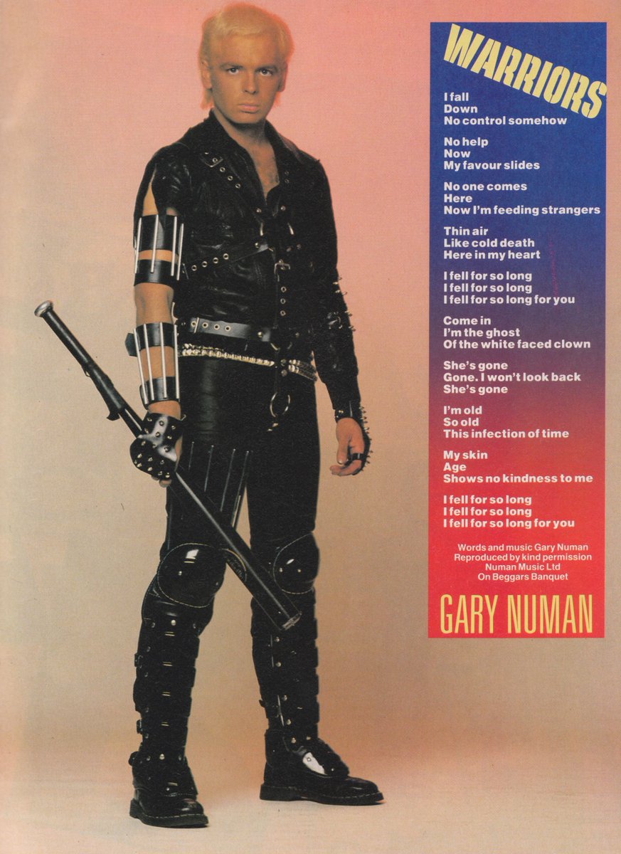 #GaryNuman Diaries 📒

Lyrics to Warriors printed in No. 1 magazine dated this day 1983