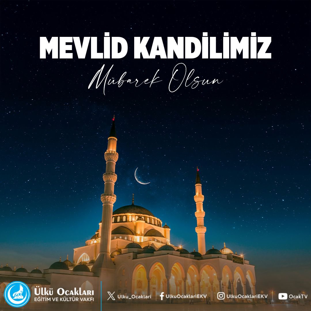 Mübarek Mevlid Kandilinizi kutlar; Türk-İslam âlemi için hayırlara vesile olmasını Yüce Allah’tan niyaz ederiz.

#MevlidKandili’miz Mübarek Olsun.

<a href="/ayyildirim1/">Ahmet Yiğit Yıldırım</a> 
<a href="/hberkeozdemir/">Hüseyin Berke Özdemir</a> 
<a href="/TCTURKER42/">Türker TÜRKOĞLU</a> 
<a href="/bayramkuzu42/">Bayram Kuzu</a> 
<a href="/aktass1_/">Selahaddin Aktaş 🇹🇷</a>