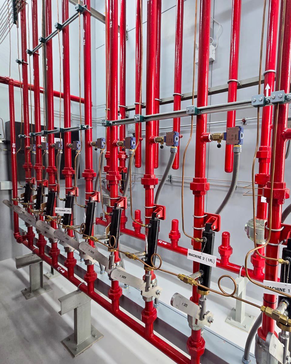 komtesgroup's tweet image. Benchmark in Data Centers 📔
In a Thailand 🇹🇭 Data Center, we witnessed a discharge of our SIEX INERT IG100 (300 bar). Cutting-edge equipment to protect critical infrastructures.

Thank you to NTT DATA and Siam Syndicate Technology (SST) for their trust.
#AlwaysProtected