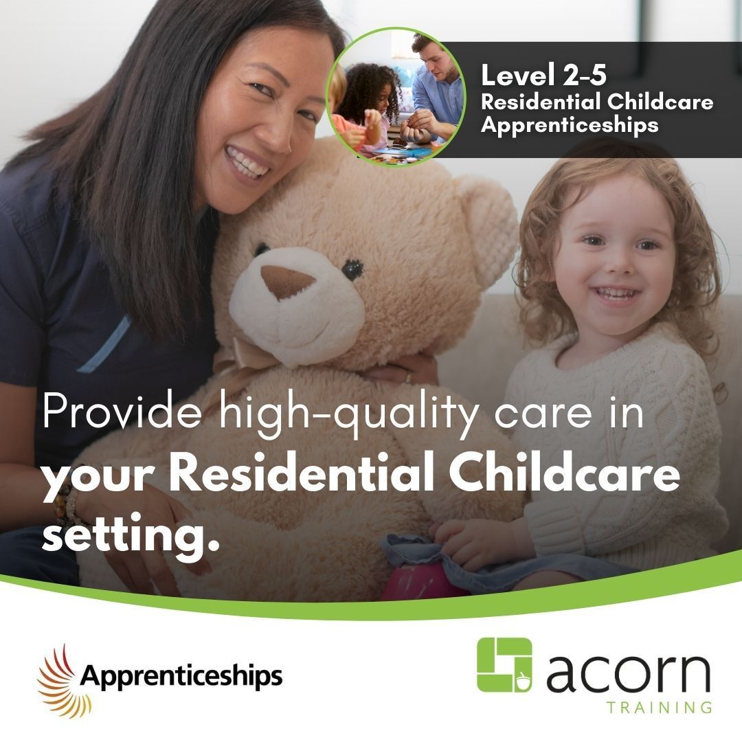 Looking to strengthen your team in your residential setting?

Our specialist Residential Childcare apprenticeships are designed to upskill your staff with practical, on-the-job training that supports better outcomes for children &amp; young people.

#apprenticeships