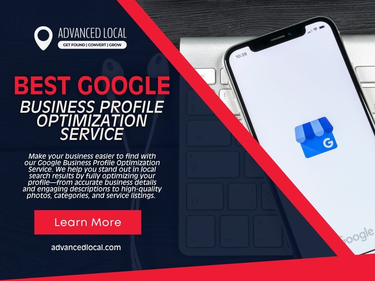 AdvancedLocalUT's tweet image. Want more local leads? 📍 Our Google Business Profile optimization service makes your biz easier to find, click, and call. More visibility = more customers. Let’s get optimized!
🌐 advancedlocal.com/digital-market…
#googlebusinessprofileoptimizationservice #AdvancedLocalSEO