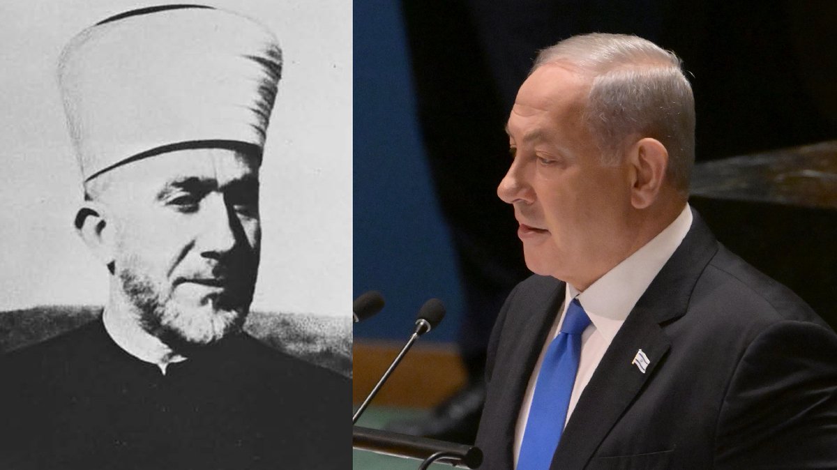 צ'רצ'יל? המוּפתי!
כולם מכירים את החיבה של ראש ממשלת ישראל להשוואות בינו לבין צ'רצ'יל. במאמר חדש ד"ר יניב רונן מוצא יותר נקודות דמיון בין נתניהו למנהיג לאומי אחר - המופתי הגדול, חאג' אמין אל-חוסייני, המנהיג הפלסטיני המרכזי של תקופת המנדט &gt; tinyurl.com/rpe8ux59