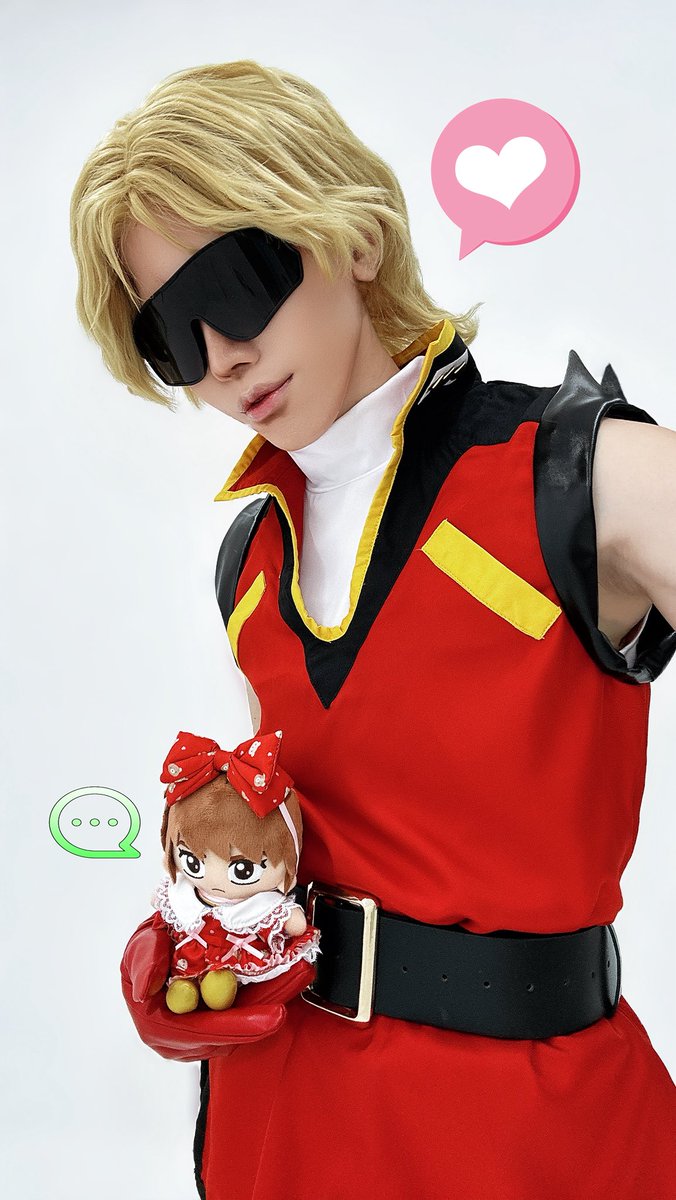 アムロくんとツーショ☺️❤️😠