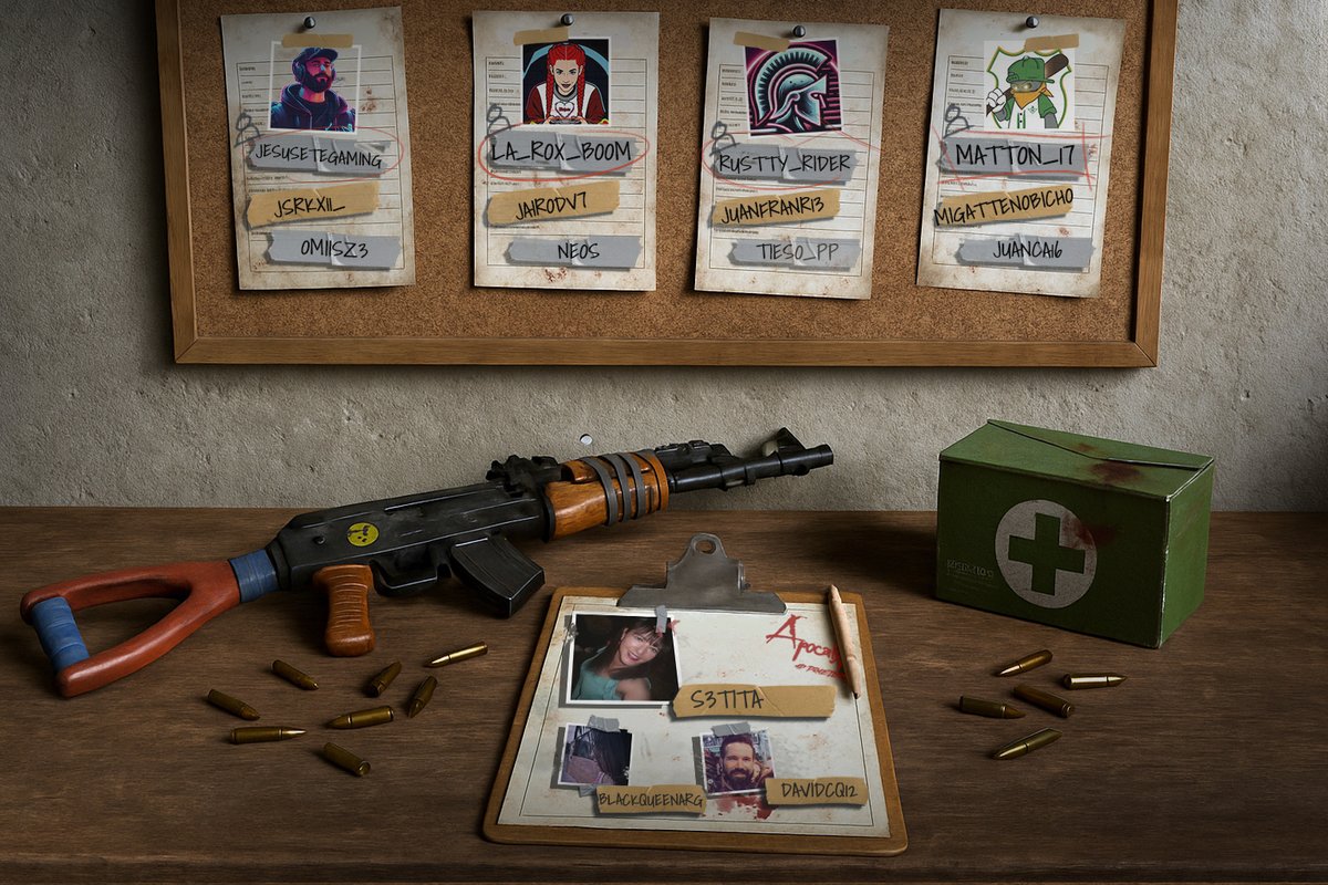 APOCALYPSE_RUST's tweet image. 5 mas...😈 

¡Bienvenidos a #ApocalypseRust!

🔥 @S3TITA  + @EluuGG  + @david_cast99749

🔥 @jesusetegaming  + @JsRKx11_ + @Omiisz3 

🔥 @la_rox_boom  + @jairodv7 + Neos

🔥 @Rusty_Rider  + @JuanfranRayo + @Alejand4979075   

🔥 @matton_17 + MigatteNoBicho + @Juanca16_twitch…