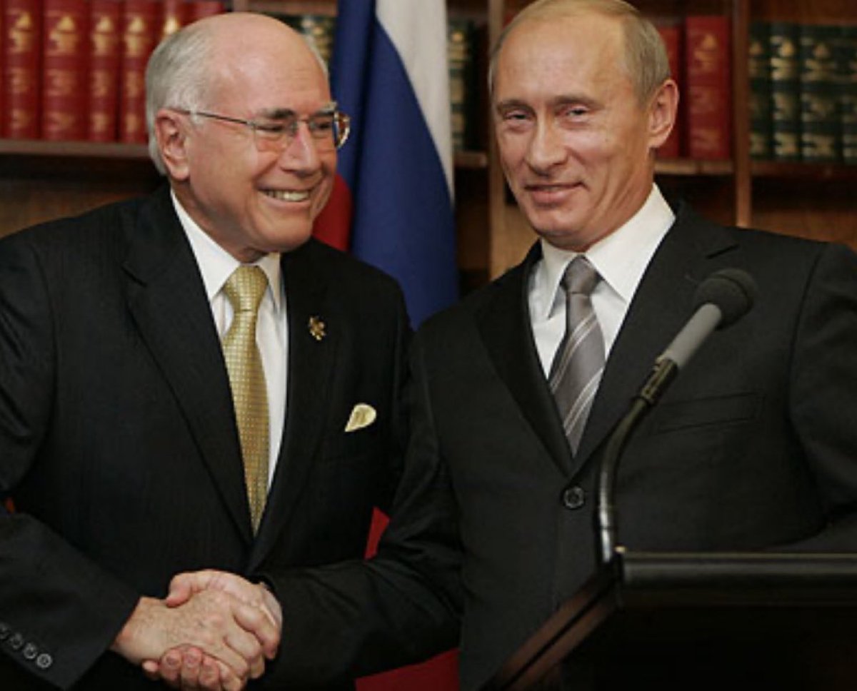Don’t want to talk about TONY ABBOTT with VLADIMIR PUTIN……holding KOALAS??? 

<a href="/AlexHawkeMP/">Alex Hawke MP</a> 

JOHN HOWARD looks very friendly with VLADIMIR PUTIN…..