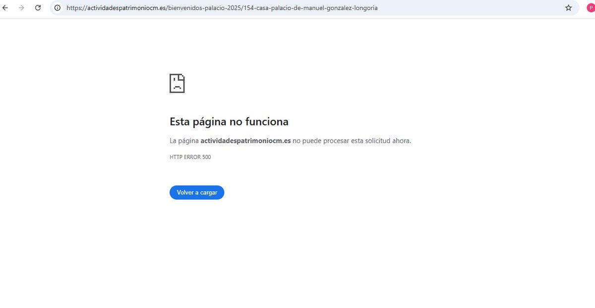 #BienvenidosaPalacio ha cambiado su sistema de inscripción, haciéndolo más injusto: no es por orden de llegada, sino que dan un número ALEATORIO. Tras esperar media hora cuando me toca no es que no haya plazas, es que la página ni va. 👏👏👏. Antes conseguía todas las visitas