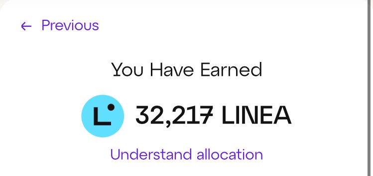 2 senenin sonunda…  🥹🥳

Linea Checker linea.build/hub/airdrop