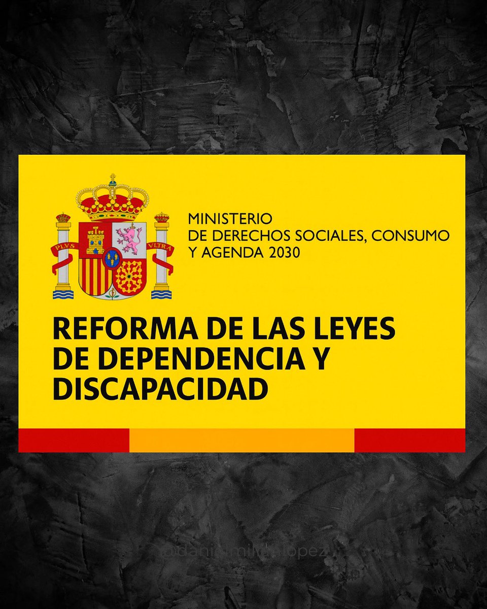 dmillanlopez's tweet image. 🧵 Hilo: Reforma de las leyes de Dependencia y Discapacidad

1️⃣ El Gobierno ha enviado al Congreso la reforma de las leyes de Dependencia y Discapacidad. Todavía debe aprobarse antes de entrar en vigor.