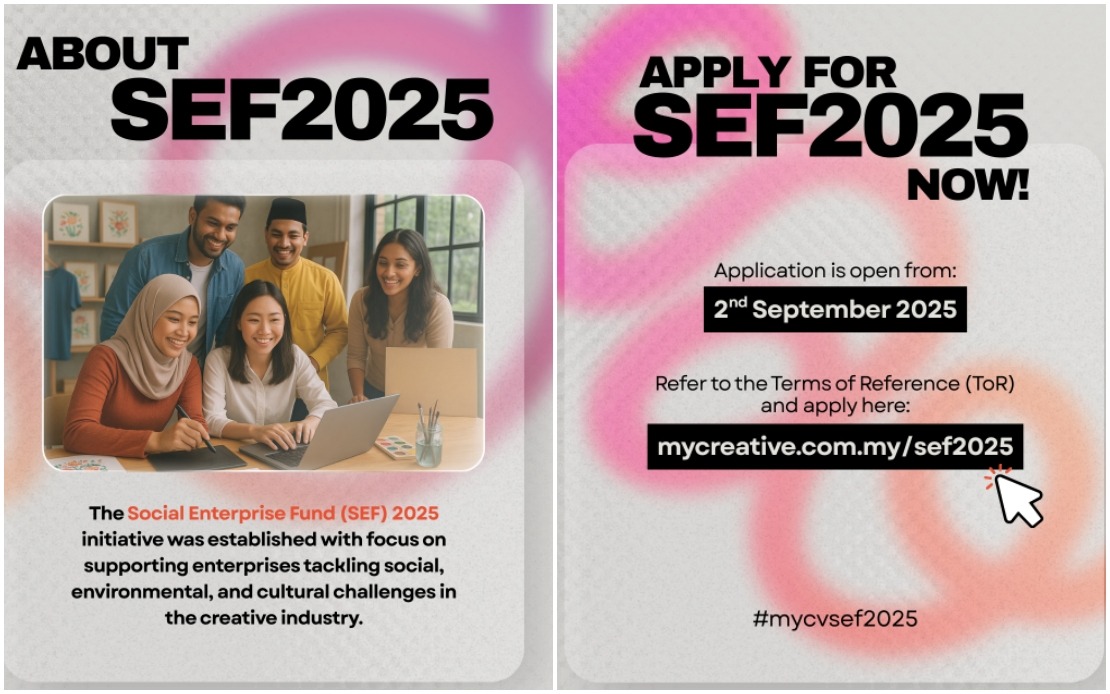 bernamadotcom's tweet photo. MyCreative perkenal "Social Enterprise Fund", perkasa usahawan sosial kreatif

https://t.co/60fY1lNyoZ 

#BernamaNews #SED #MyCreative #sosialkreatif https://t.co/XMJYdwmB2c