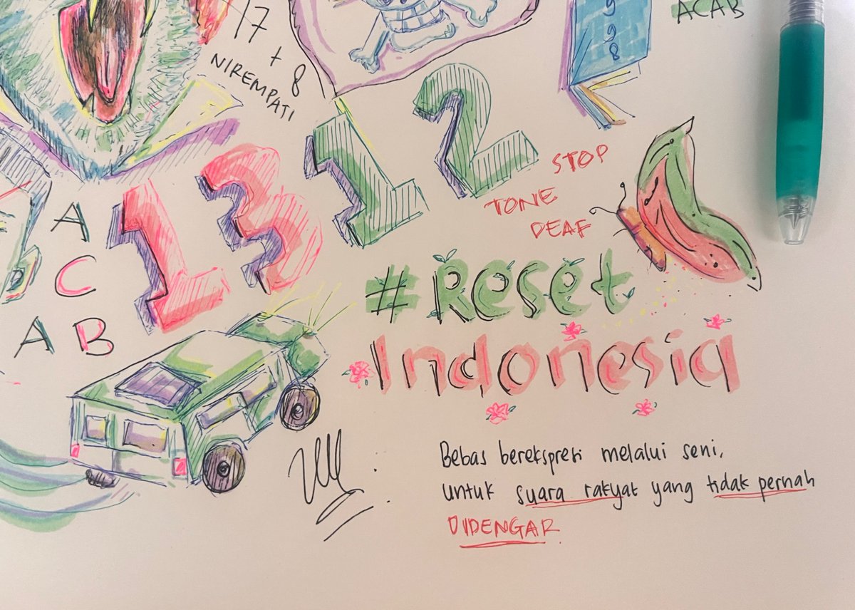 ichkenne1's tweet image. random sketch from current Indonesia situation 💔

#ResetIndonesia #ACAB1312  #DPRBUBAR #DemokrasiTanpaAnarki