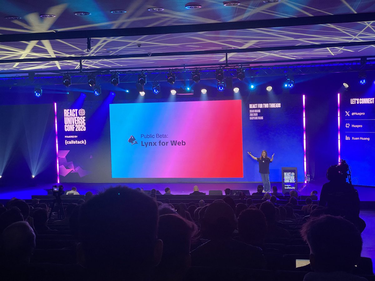 Lynx for Web announced by ByteDance at <a href="/reactuniverse_/">React Universe Conf | Sept 2-4, 2025</a>! 👏