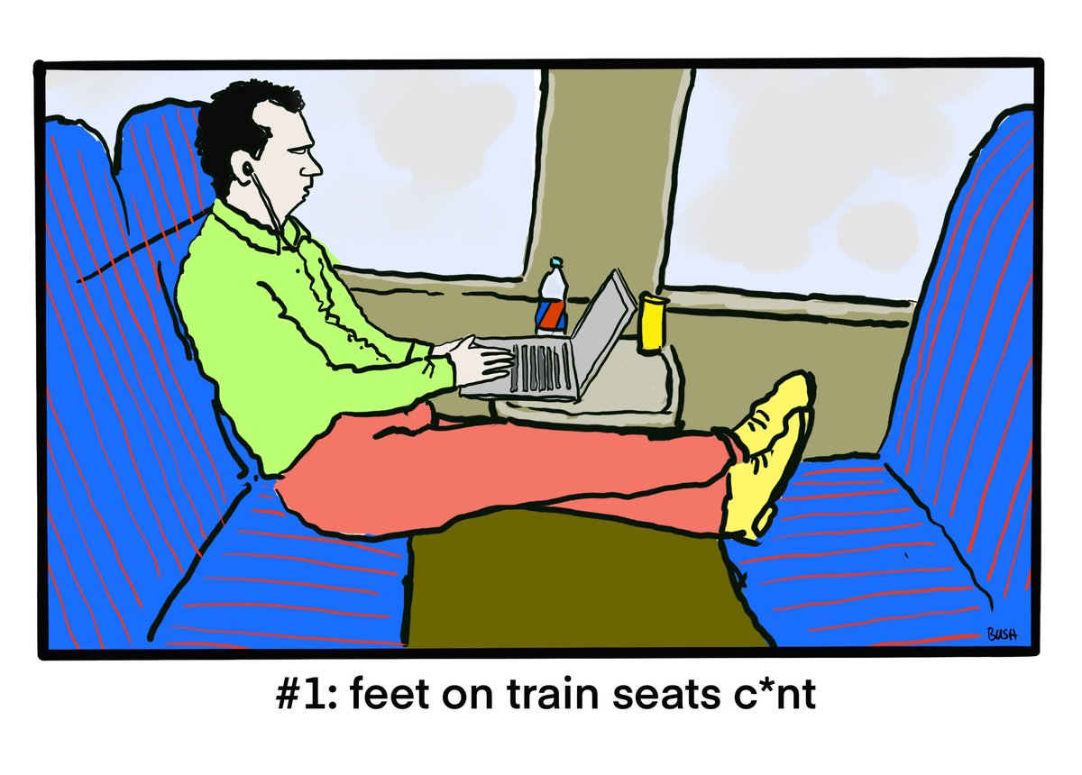 Seeing as we are all back to the grind it seems a good time to re-share some of the Irritating Human Behaviour pics I drew a little while back 🧵....
First up, the most irritating thing ever