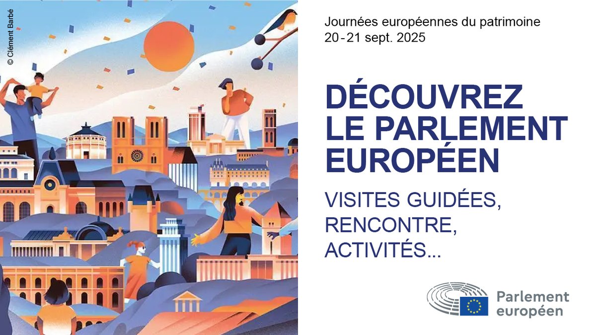 Le Parlement européen à Strasbourg participe aux @jep avec un programme complet sur son architecture : mosaïque collaborative en partenariat avec l'association Fanabriques, ateliers pour enfants et diverses autres activités.
Profitez-en pour découvrir ce lieu remarquable 🇪🇺