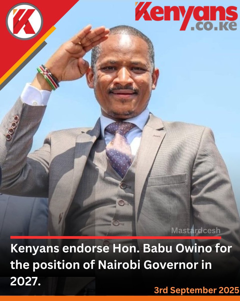 Kenyans endorse Hon. Babu Owino for the position of Nairobi Governor in 2027.