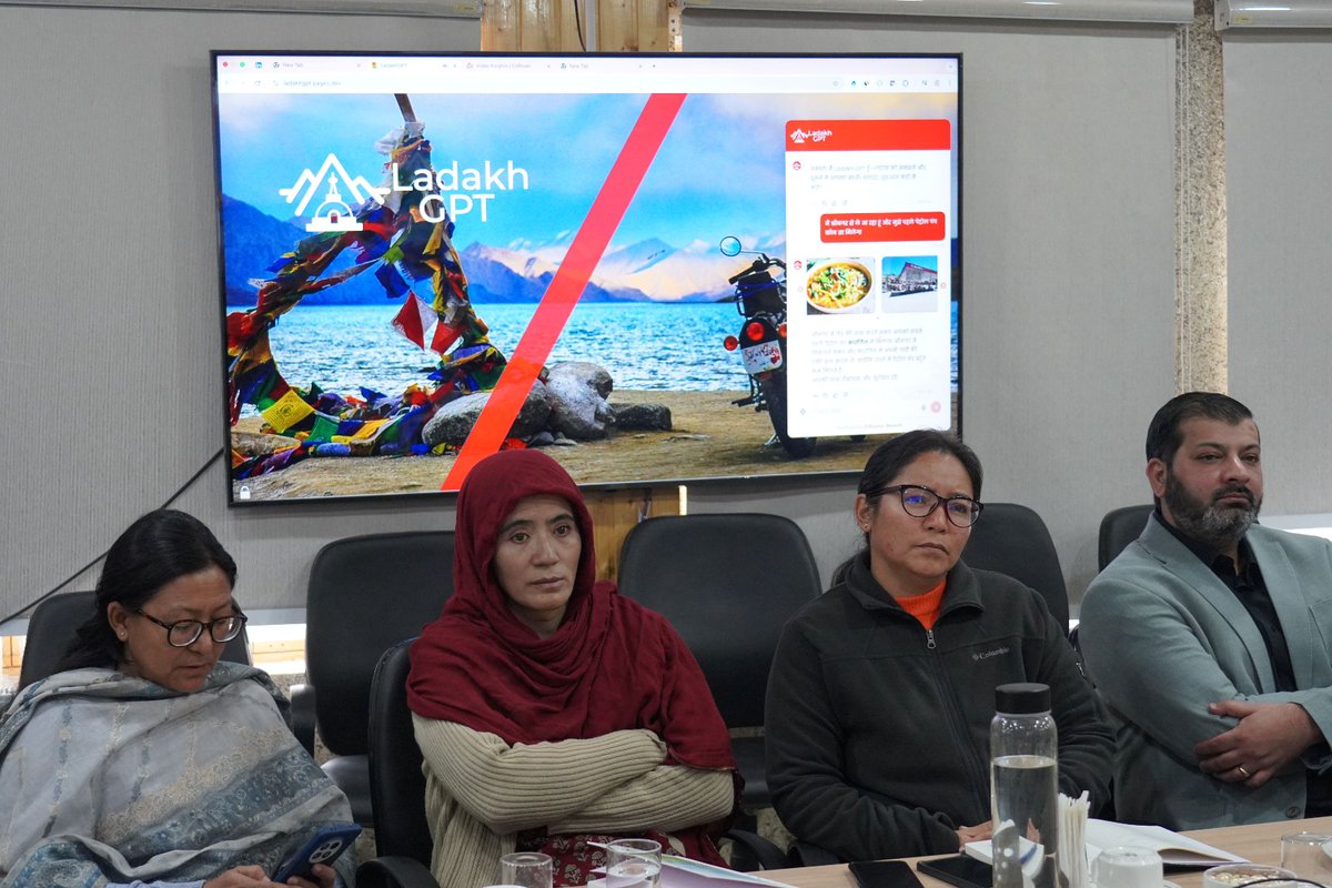 lg_ladakh's tweet image. Hon’ble Lt Governor Shri @KavinderGupta chaired a high-level meeting with Administrative Secretaries, HoDs of UT #Ladakh, and representatives of #BharatGPT to explore AI-driven solutions for enhancing transparency, efficiency, &amp;amp; citizen-centric governance across the UT.