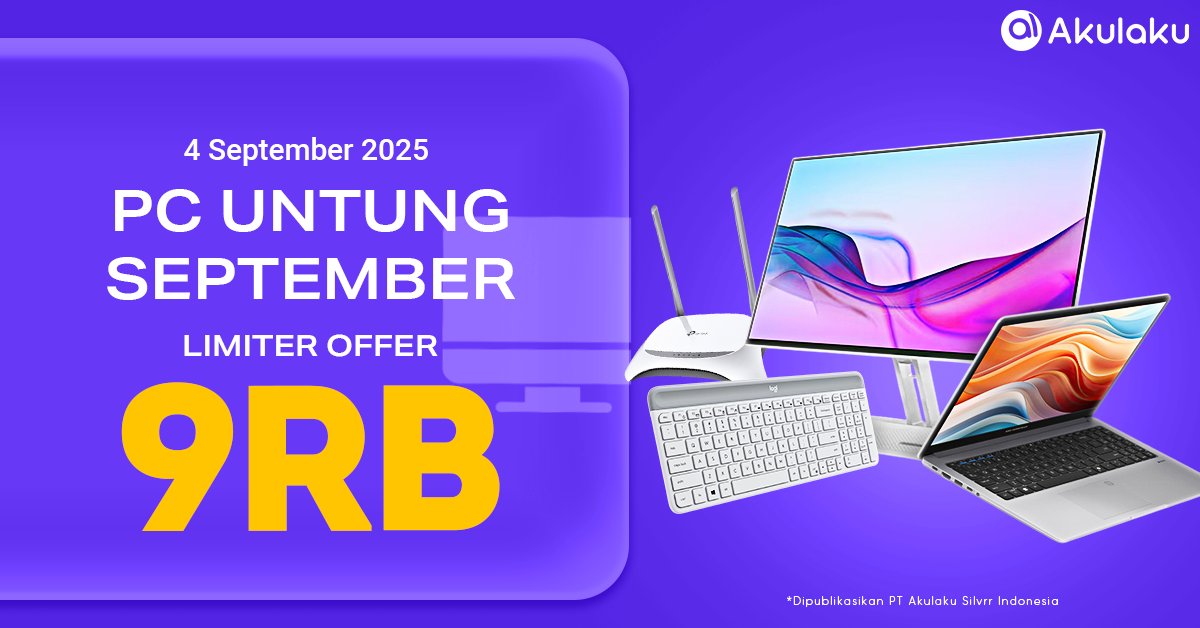 akulakuID's tweet image. September, S nya apa?
SEMUANYA UNTUNGGG!!

Beli PC hari ini bisa dapet LIMITED OFFER 9RB💻💸 

Gas checkout 👉 bit.ly/SepSe 

#PromoPC #PCUntungSeptember #LimitedOffer #GilaDiskon #AkulakuIndonesia