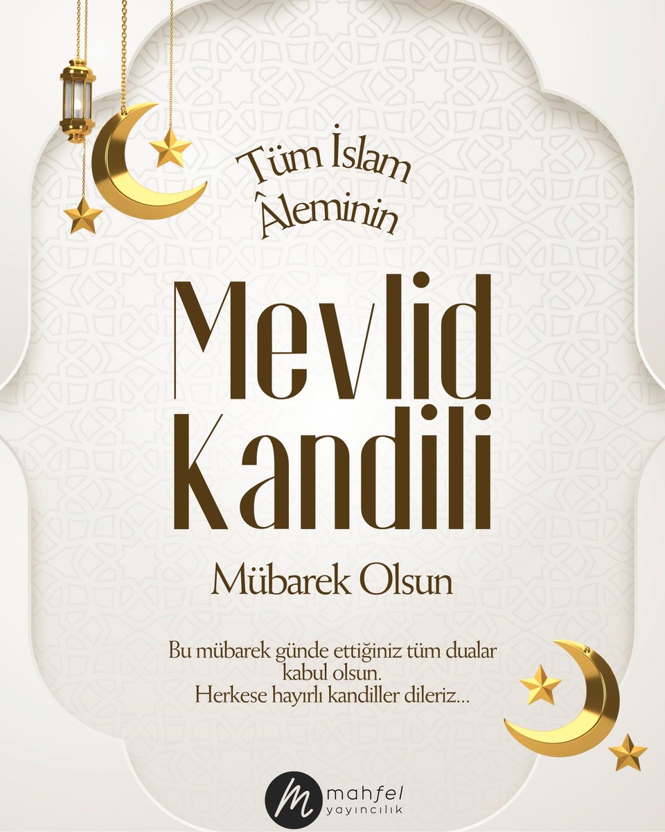 Tüm okurlarımızın Mevlid Kandili'ni kutlarız.
