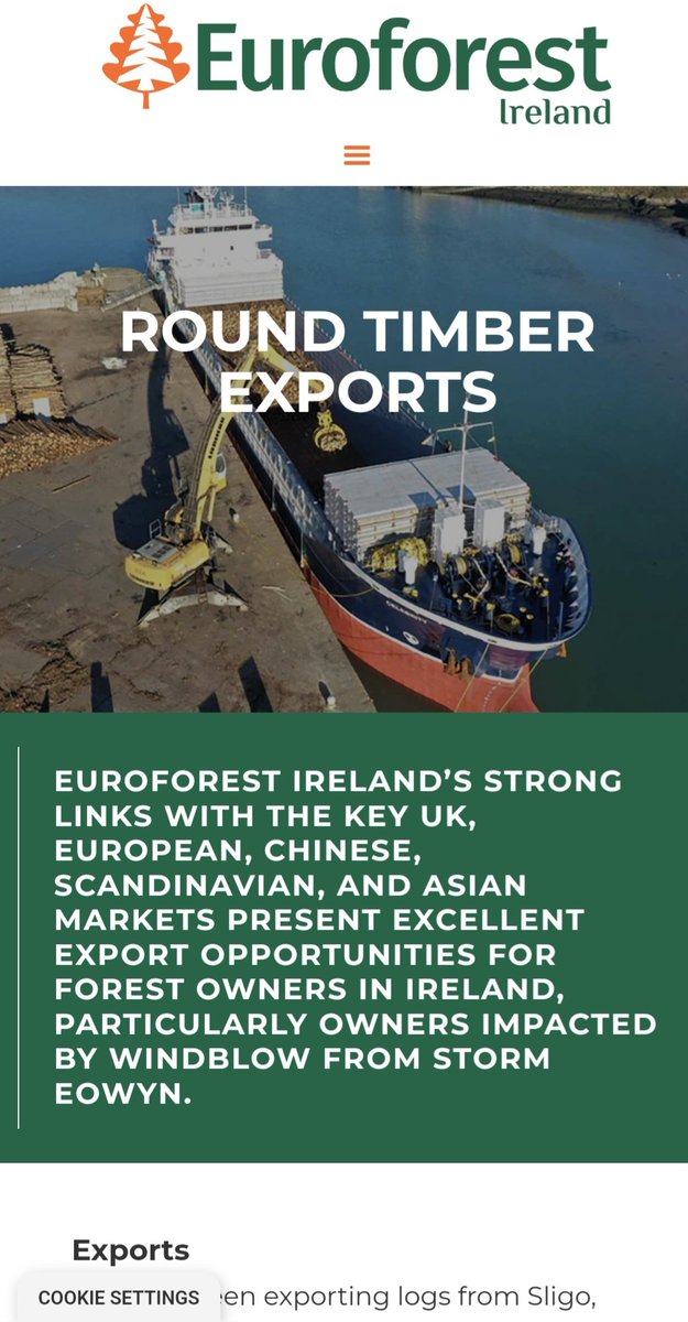 SaveLeitrim's tweet image. This is what we know of the circular economy in the forest industry in the North West. A container of logs leaving a plantation in #Leitrim Monday, an exporter of logs excited to be sending containers to China out of Sligo port and Chinese plywood on a lorry in Sligo Town today?