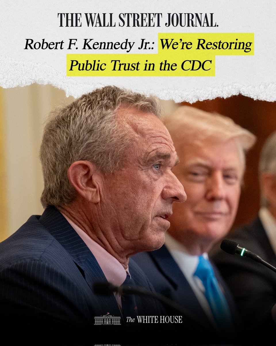HHS <a href="/SecKennedy/">Secretary Kennedy</a> is working to restore public trust in the CDC!