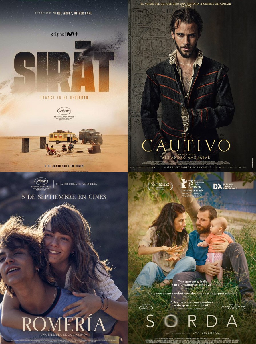 N1Scenes's tweet photo. بالنسبة لاسبانيا 🇪🇸 سيتم الاعلان عن الفيلم المختار للمنافسة في الاوسكار يوم 17 سبتمبر ..
الأفلام المرشحة
#TheCaptive - Alejandro Amenabar
#Deaf (Sorda) - Eva Libertad
#Sirat - Oliver Laxe
#romeria - Carla Simon
توقعاتي سيتم اختيار فيلم Sirat https://t.co/2zLrv8IrlM
