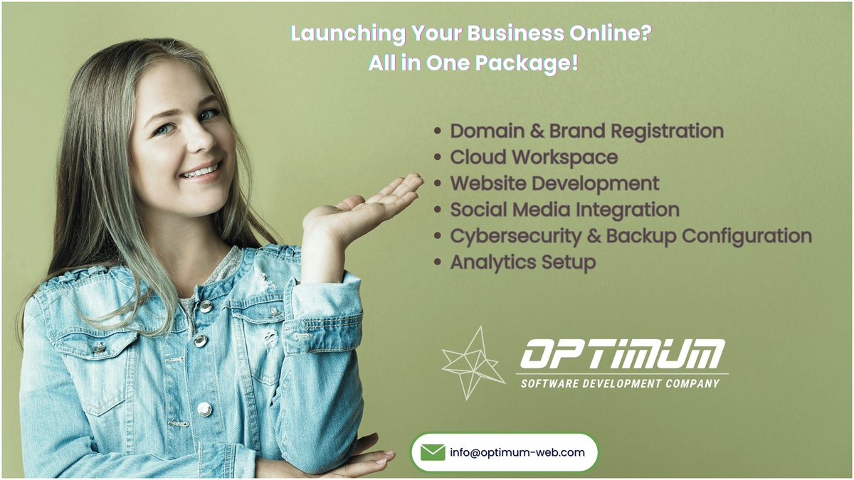 OptimumWeb_com's tweet image. Start &amp;amp; Secure Your Business Online with @OptimumWeb_com 
#IT #Digital #Infrastructure #Online #Startup #Project #SMM #Cloud #Branding #Website #Secure #Backup #Analytics