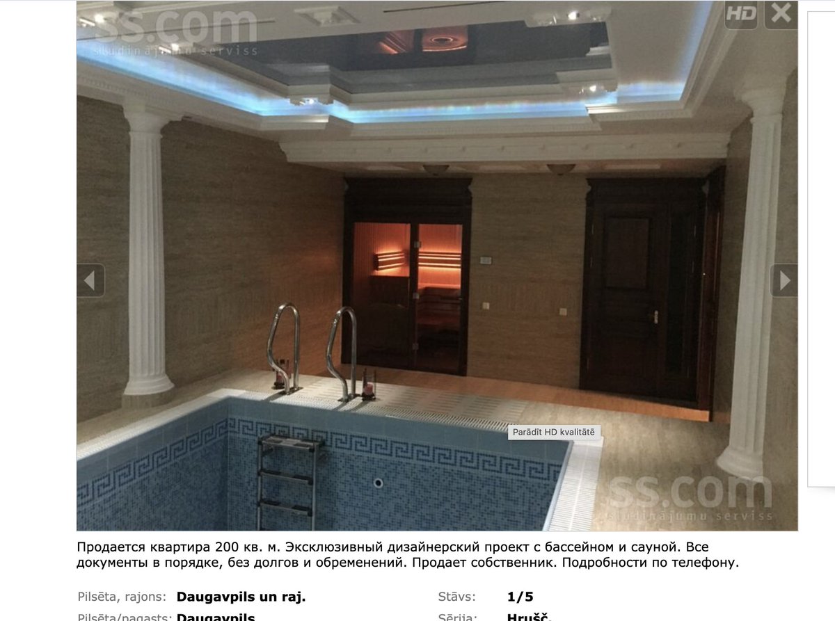 Vienmēr esi sapņojis par dzīvokli hruščovkā ar baseinu un saunu? Te, nu, tas beidzot ir! 90 tūkstoši un būs tavs! 

ss.lv/msg/lv/real-es…