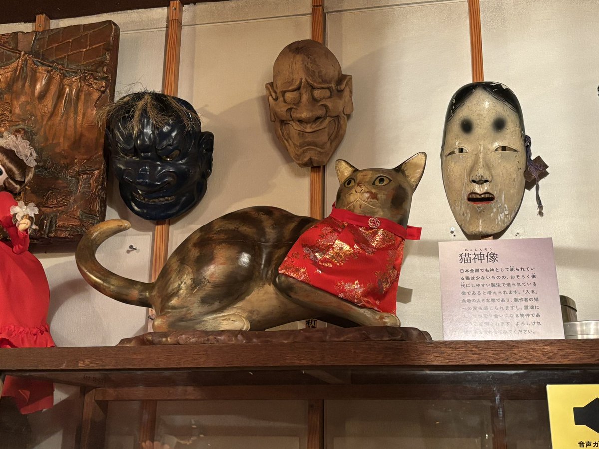 #視える人展 行ってきました…！！
これはなんとなく…心惹かれた猫さん
お手を合わせてみて〜と書いてあったので手を合わせて挨拶をしてみました…なんか…とても可愛い

でも終始霊はまったく見えませんでした〜
ぼくの家系…霊感ある人いないんだよね