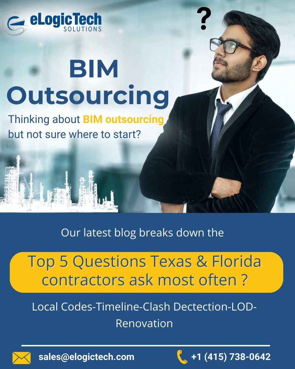 eLogicTechCAD's tweet image. Thinking about BIM Outsourcing but not sure where to start? 🤔
We’ve got you covered! 🚀
📩 Read the full blog now: [elogictech.com/blog/top-five-…]
📧 sales@elogictech.com
📞 +1 (415) 738-0642
#bim #bimoutsourcing #constructiontechnology #aec
