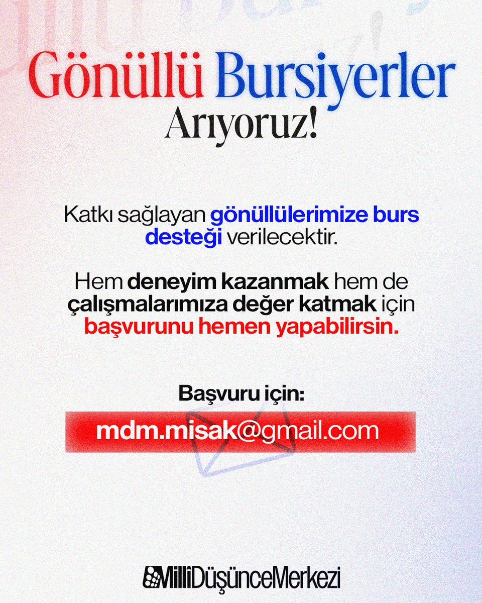 🎬 Video Çalışmalarımız İçin Gönüllü Bursiyerler Arıyoruz! 🎬

Projelerimizde bize destek olacak gönüllüler arıyoruz.
Eğer sen de:

Adobe Premiere Pro ve Adobe Photoshop programlarına hakimsen,

Video düzenleme ve görsel tasarım konularına ilgi duyuyorsan,

Üniversite